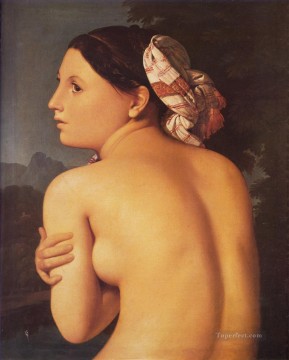 裸婦の入浴者の半身像 ジャン・オーギュスト・ドミニク・アングル Oil Paintings